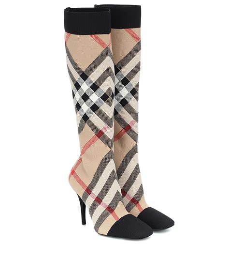 burberry heel boots|burberry check high heels.